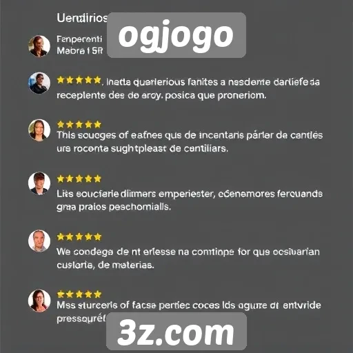 Feedback dos usuários sobre a experiência no ogjogo